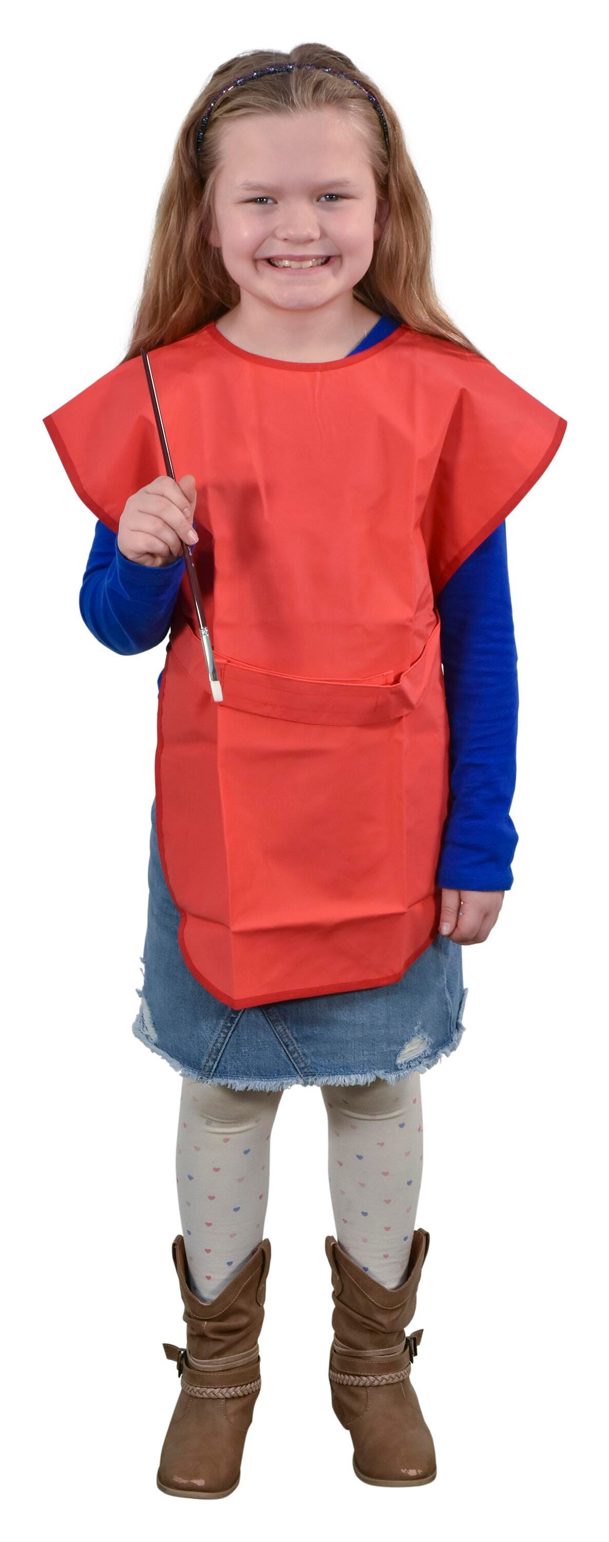 School Smart Kid's Vinyl Smock, 22 x 16 Inches 086520